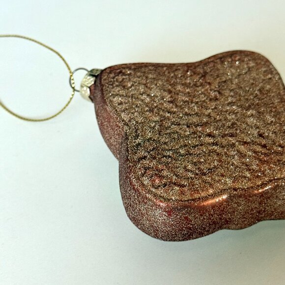Christmas Holiday Ornament Glass Blown Old World vtg inspired avocado toast - Picture 10 of 13